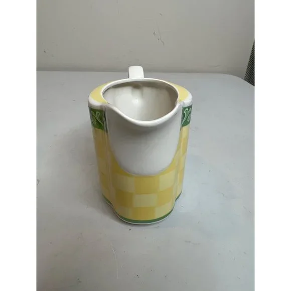 Villeroy Boch SWITCH 7 SUMMERHOUSE Cream Pitcher Sugar Bowl Set Yellow Green - Picture 8 of 12